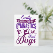 Eenvoudig verstoord door gymnastiek en honden briefkaart (Staand voorkant)