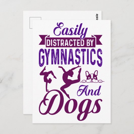 Eenvoudig verstoord door gymnastiek en honden briefkaart (Voorkant / Achterkant)