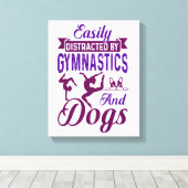 Eenvoudig verstoord door gymnastiek en honden canvas afdruk (Insitu (Houten vloer))