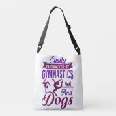 Eenvoudig verstoord door gymnastiek en honden crossbody tas (Achterkant)