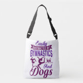 Eenvoudig verstoord door gymnastiek en honden crossbody tas (Voorkant)