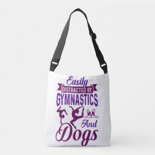 Eenvoudig verstoord door gymnastiek en honden crossbody tas