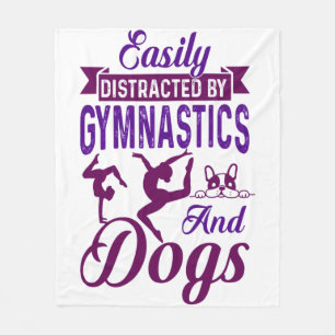 Eenvoudig verstoord door gymnastiek en honden fleece deken