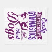 Eenvoudig verstoord door gymnastiek en honden fleece deken (Voorkant (Horizontaal))