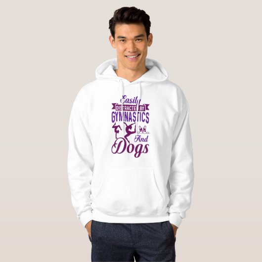 Eenvoudig verstoord door gymnastiek en honden hoodie (Voorkant volledig)