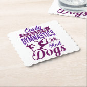 Eenvoudig verstoord door gymnastiek en honden kartonnen onderzetters (Gebogen)