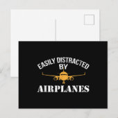 Eenvoudig verstoord door het vliegtuig voor de luc briefkaart (Voorkant / Achterkant)