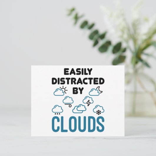 Eenvoudig verstoord door het wolkenmeteorologische briefkaart (Staand voorkant)