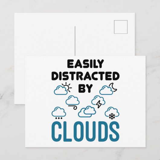 Eenvoudig verstoord door het wolkenmeteorologische briefkaart (Voorkant / Achterkant)