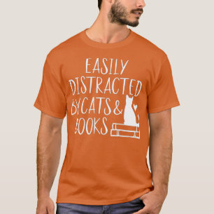 Eenvoudig verstoord door katten en boeken Funny Bo T-shirt