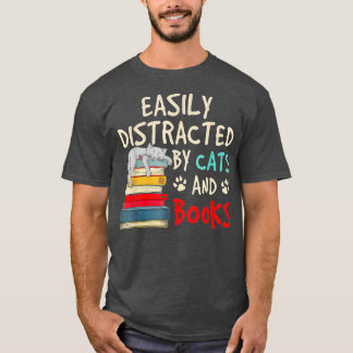 Eenvoudig verstoord door katten en boeken - Kat-Bo T-shirt