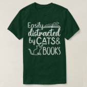 Eenvoudig verstoord door katten en boeken - Kat en T-shirt (Design voorkant)