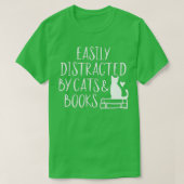 Eenvoudig verstoord door Katten en BoekenKute Book T-shirt (Design voorkant)