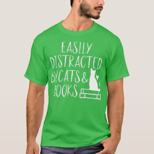 Eenvoudig verstoord door Katten en BoekenKute Book T-shirt
