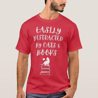Eenvoudig verstoord door Katten en BoekenKute Book T-shirt