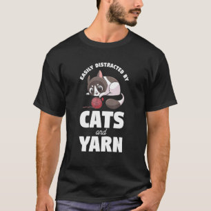 Eenvoudig verstoord door katten en garen Funny Cro T-shirt