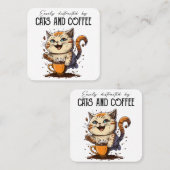 Eenvoudig verstoord door katten- en kattenkat-katt vierkante visitekaartje (Voorkant / Achterkant)