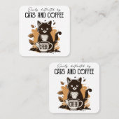 Eenvoudig verstoord door katten- en kattenkat-katt vierkante visitekaartje (Voorkant / Achterkant)