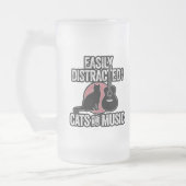 Eenvoudig verstoord door katten en muziek matglas bierpul (Links)