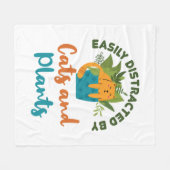 Eenvoudig verstoord door katten en Planten Fleece Deken (Voorkant (Horizontaal))