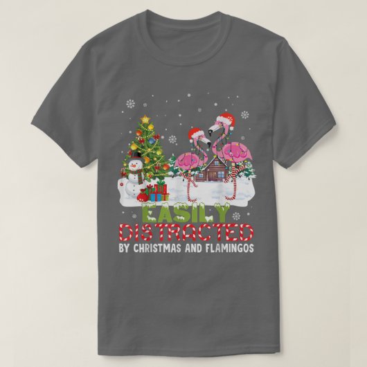Eenvoudig verstoord door Kerstmis en vlamingnoel H T-shirt (Design voorkant)