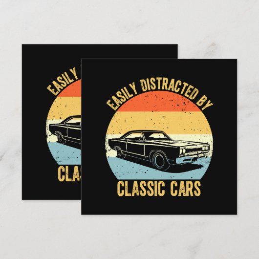 Eenvoudig verstoord door klassieke auto's (Voorkant / Achterkant)