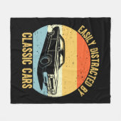 Eenvoudig verstoord door klassieke auto's fleece deken (Voorkant (Horizontaal))