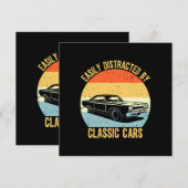 Eenvoudig verstoord door klassieke auto's kaart (Voorkant / Achterkant)