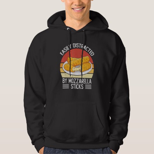 Eenvoudig verstoord door Mozzarella Sticks Cheese  Hoodie (Voorkant)