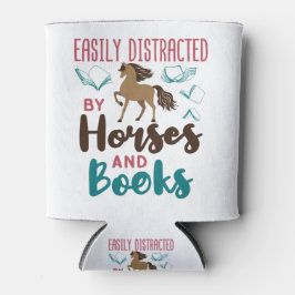Eenvoudig verstoord door paarden en boeken blikjeskoeler