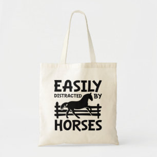 Eenvoudig verstoord door paarden tote bag