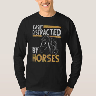 Eenvoudig verstoord door paardenpaarden die paarde t-shirt