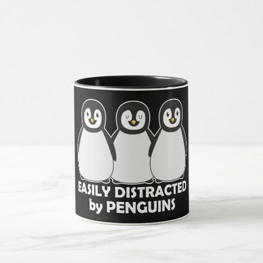 Eenvoudig verstoord door Penguins Funny Dark Mok (Midden)