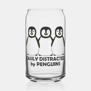 Eenvoudig verstoord door pinguïns blikvorm glas