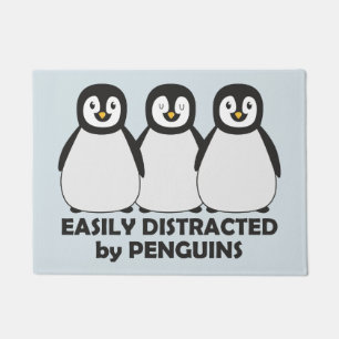 Eenvoudig verstoord door pinguïns deurmat