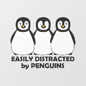 Eenvoudig verstoord door pinguïns raamsticker (Vel)