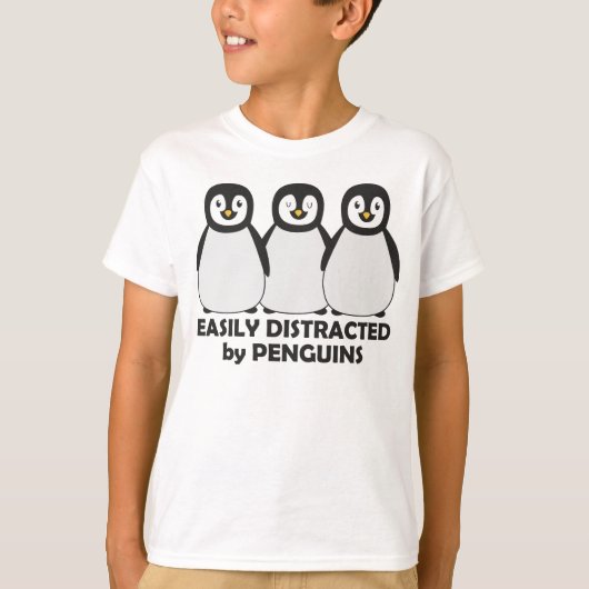 Eenvoudig verstoord door pinguïns t-shirt (Voorkant)
