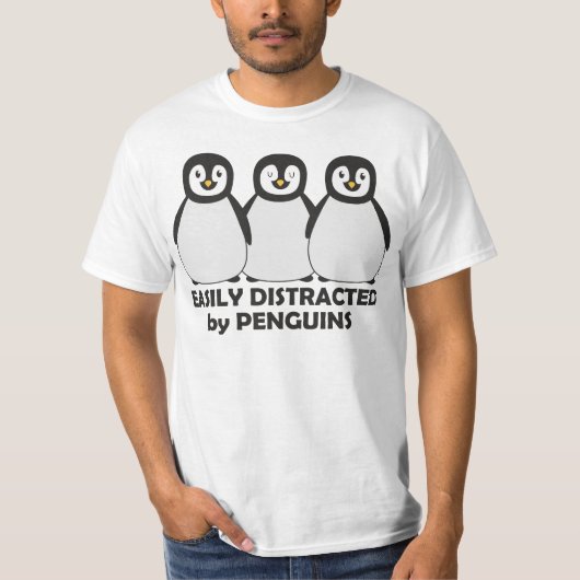 Eenvoudig verstoord door pinguïns t-shirt (Voorkant)