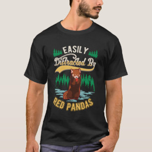 Eenvoudig verstoord door rode panda's t-shirt