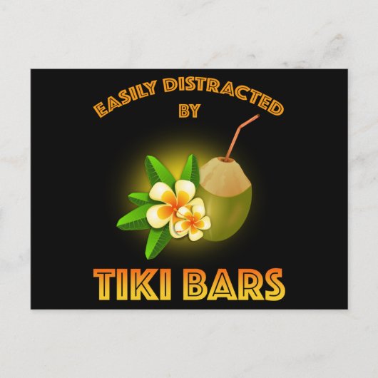 Eenvoudig verstoord door Tiki Bars Briefkaart (Voorkant)