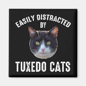 Eenvoudig verstoord door Tuxedo-katten Magneet (Voorkant)