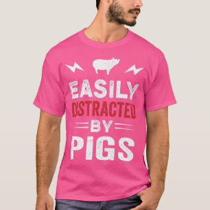 Eenvoudig verstoord door varkens I esthetisch vark T-shirt