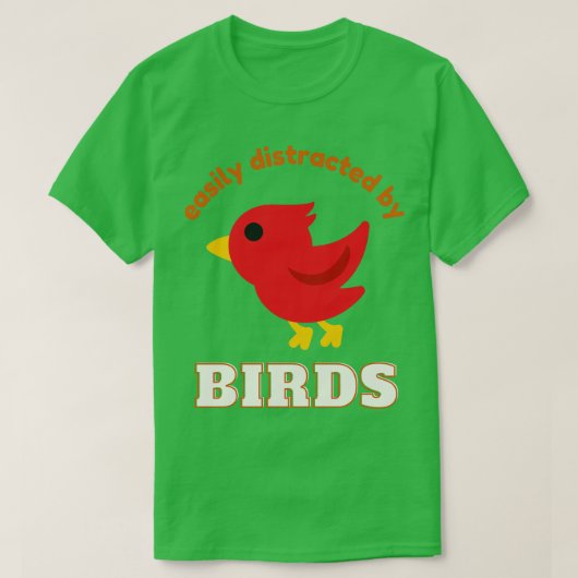 Eenvoudig verstoord door vogelvogelvogelpest t-shirt (Design voorkant)