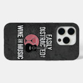 Eenvoudig verstoord door Wijn en Muziek Hoesje-Mat Case-Mate iPhone Case (Achterkant (horizontaal))