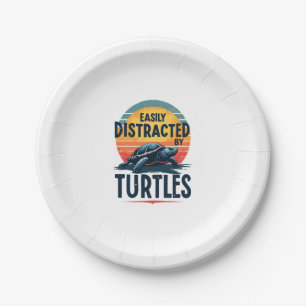 Eenvoudig verstoorde schildpad door Zee Vintage Ki Papieren Bordje