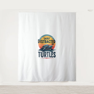 Eenvoudig verstoorde schildpad door Zee Vintage Ki Wandkleed