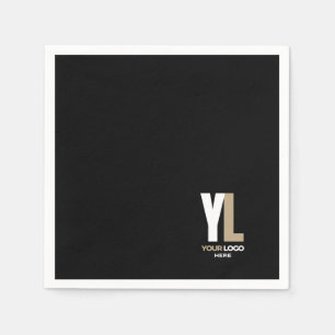 Eenvoudig verticaal logo Bedrijfsmerk Hoek Servet