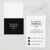 Eenvoudig verticaal modern Minimaal Sociaal mediap Visitekaartje (Voorkant / Achterkant)