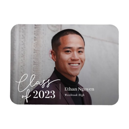 Eenvoudig Vertrouwelijk EDITABLE Afstuderen Magnet Magneet (Horizontaal)