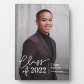 Eenvoudig vertrouwelijke EDITABLE Afstuderen Plaqu Fotoplaat (voorkant)